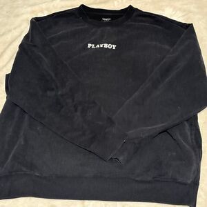 Playboy Women's Black and Navy Sweatshirt